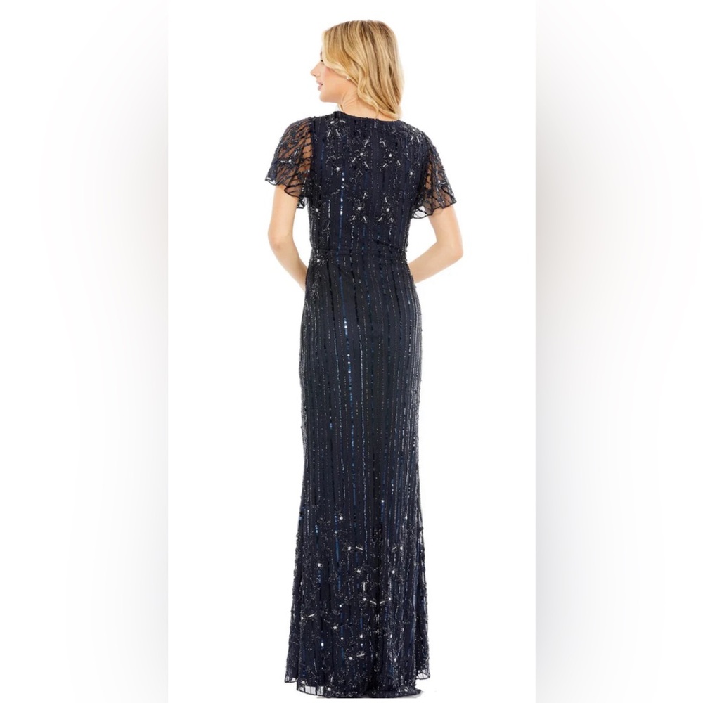 Embellished wrap gown with open slit - Picture 2 of 3